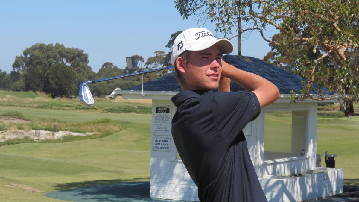 Zach Murray powers his way into the amateur Victorian Open match play final. Picture: GOLF VICTORIA