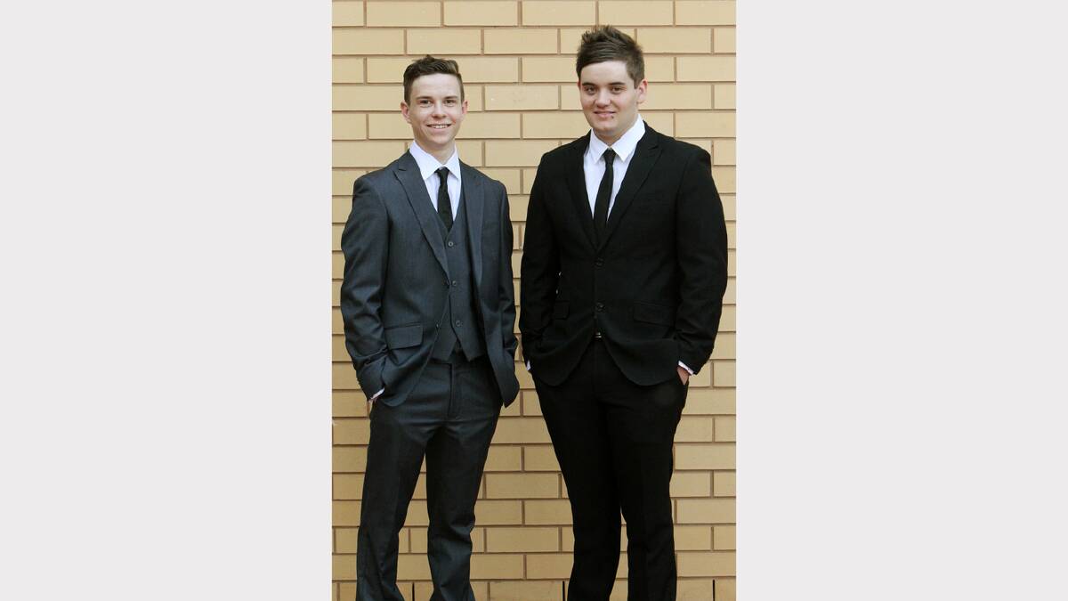Wodonga Senior Secondary College graduation - Jarrod Takle and Mitch Anderson.