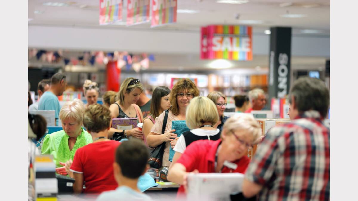 Shoppers flocked to Myer to catch a Boxing Day bargain. 