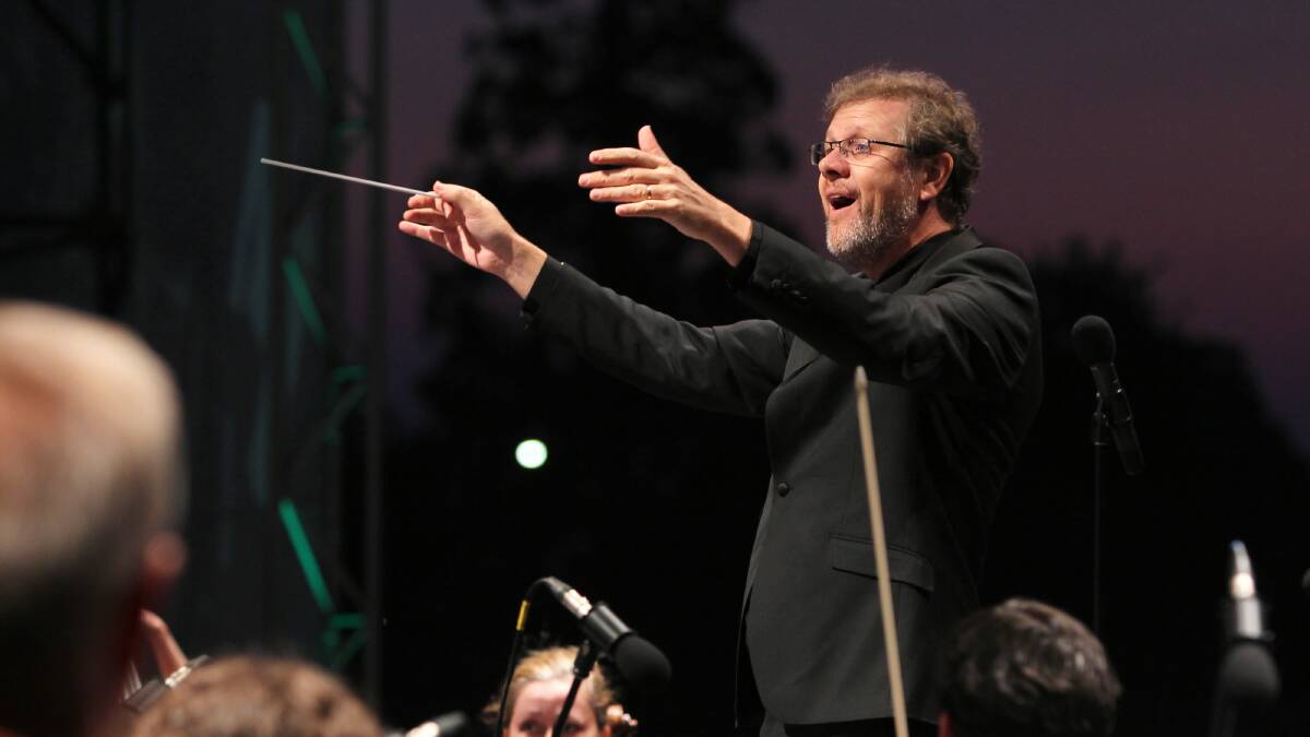 Guy Noble leads the orhcestra at last year's Opera in the Alps. Picture: MATTHEW SMITHWICK
