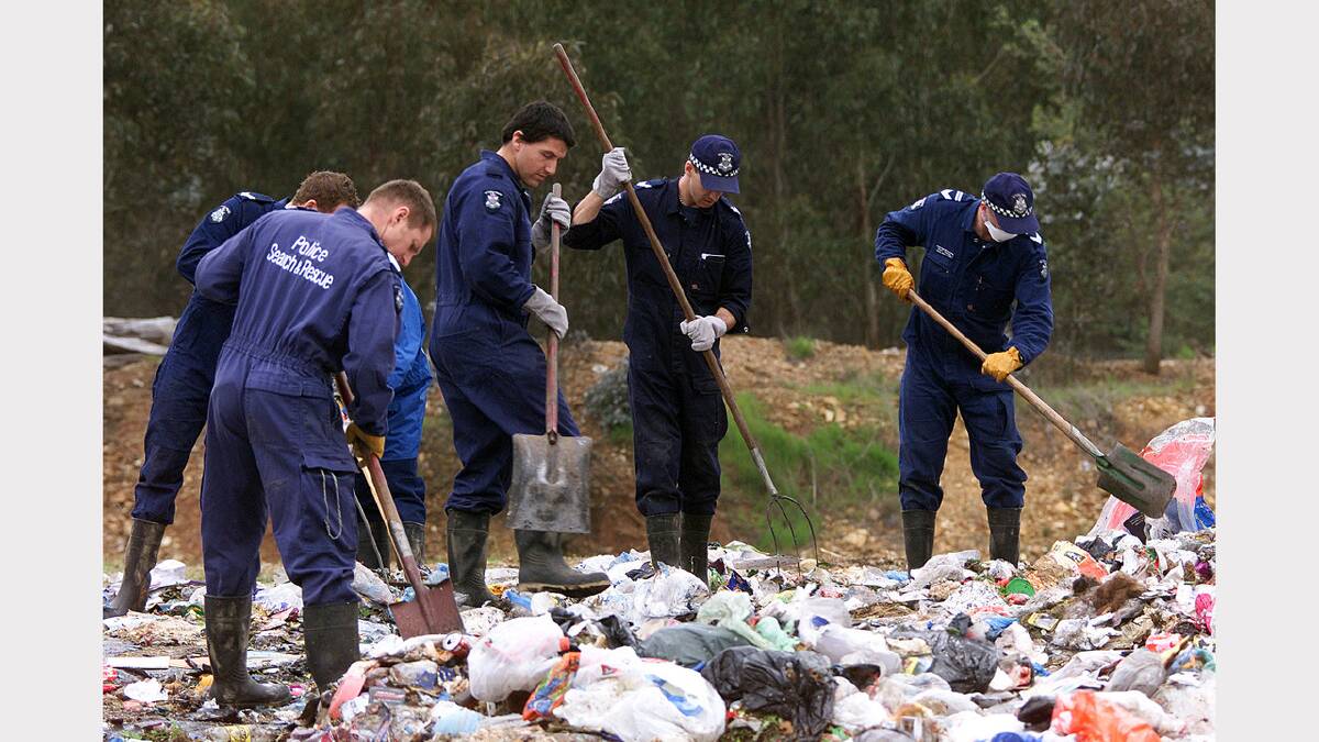 2003 - Police searce incomming rubbish at the local tip.