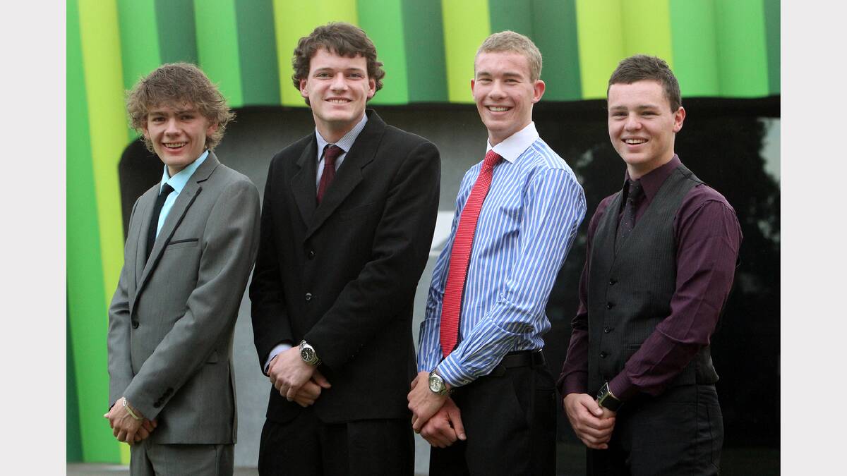 Wodonga Senior Secondary College graduation - Ryan Harkness, Ryan Lumby, Ethan Hillas and Luke Hawkins.