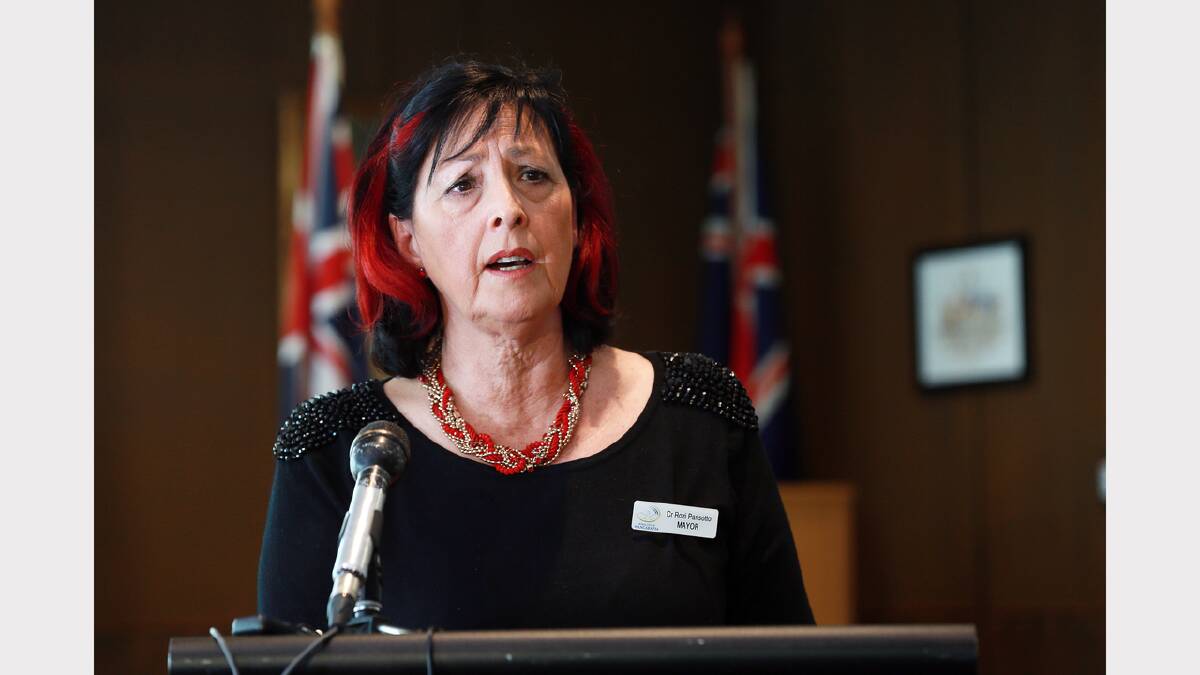  Mayor Rozi Parisotto at a press conference following the sacking of the entire council.