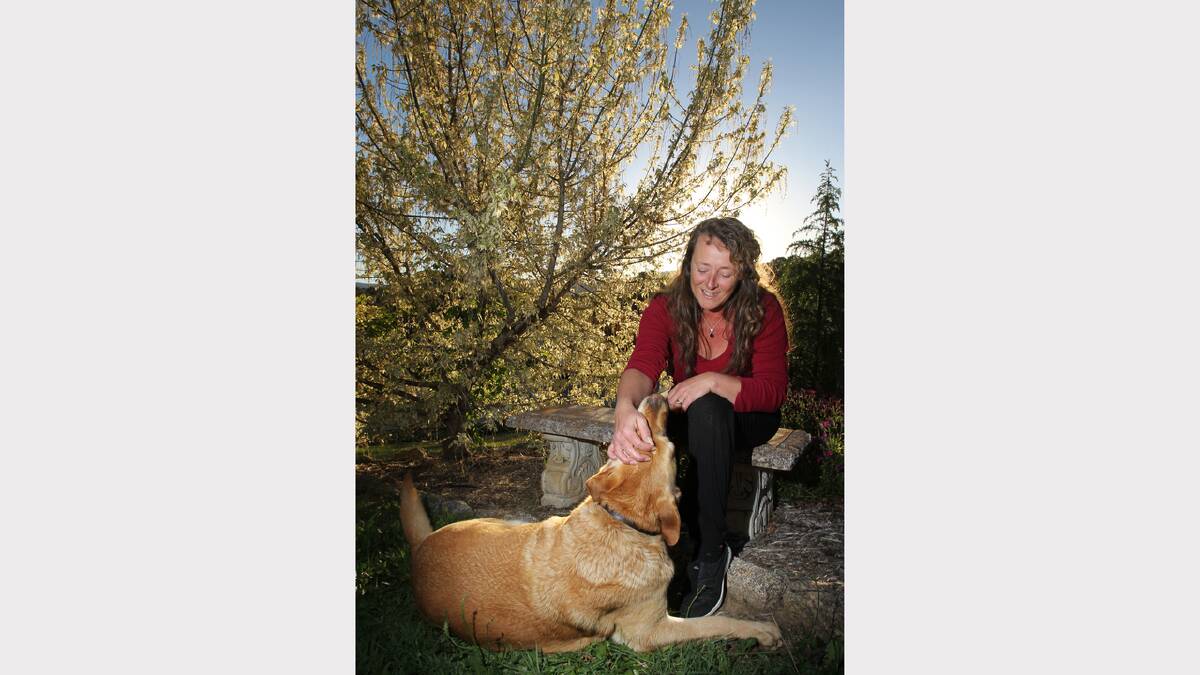 Yackandandah’s Lisa Schmidt’s labrador Buddy was kidnapped four times and survived. Picture: MARK JESSER