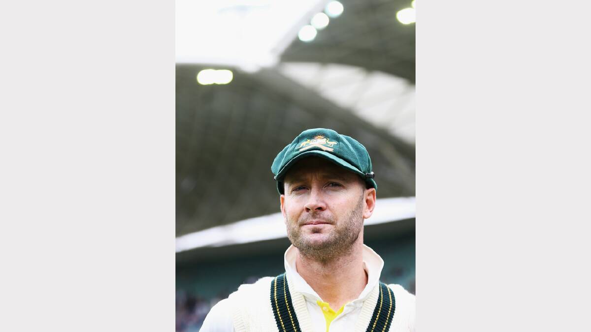 Michael Clarke of Australia looks on after day five of Second Ashes Test Match. Picture: GETTY IMAGES