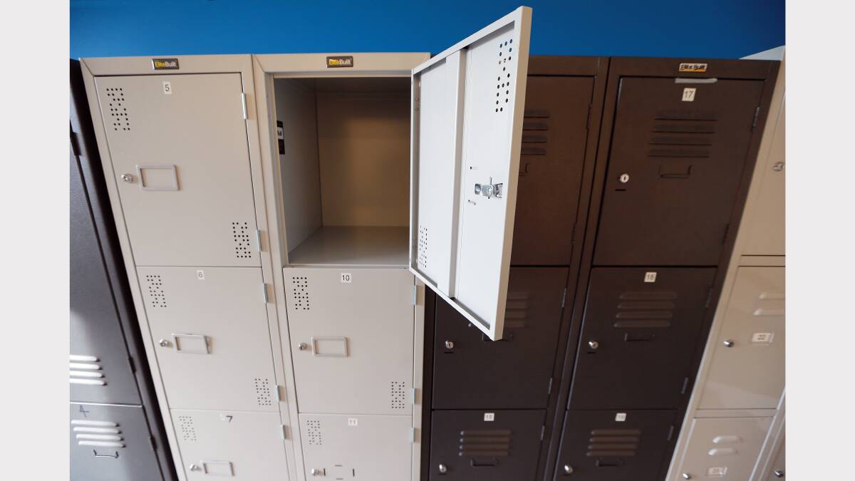 Lockers for the public to leave personal effects when visiting inmates.