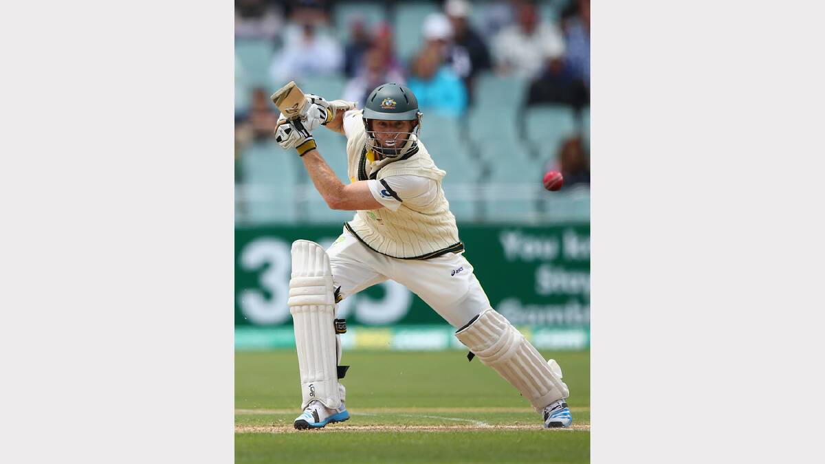 Australia's Chris Rogers bats during day one of the Second Ashes test match.