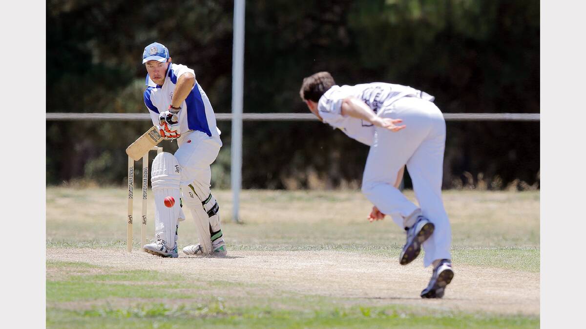 Brenton Surrey batting for Beechworth. Pictures: TARA GOONAN