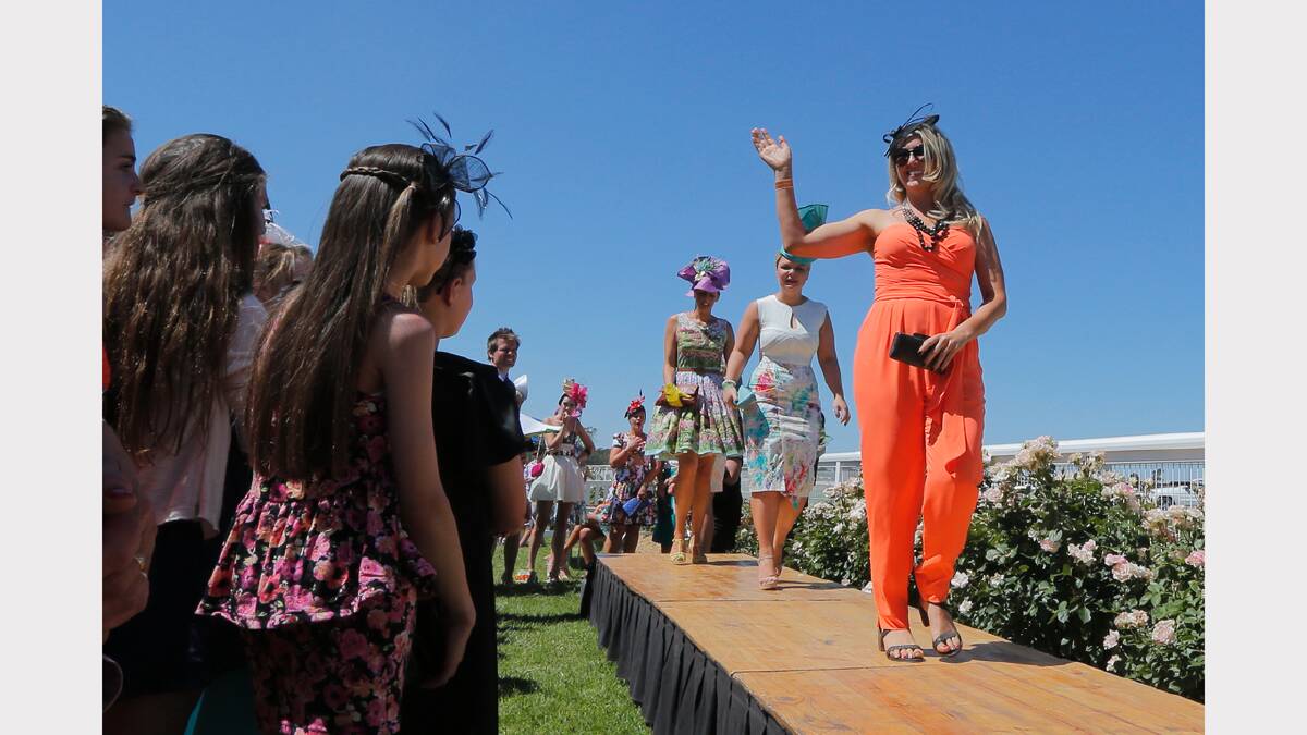 WANGARATTA: Yarrawonga's Tracie Holgate gave the crowd a wave as she strutted on the catwalk.