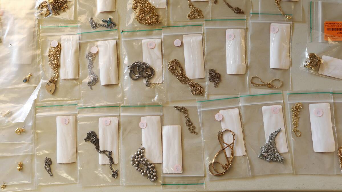 Some of the hundreds of items of jewellery recovered by police after recent burglaries. Picture: MATTHEW SMITHWICK