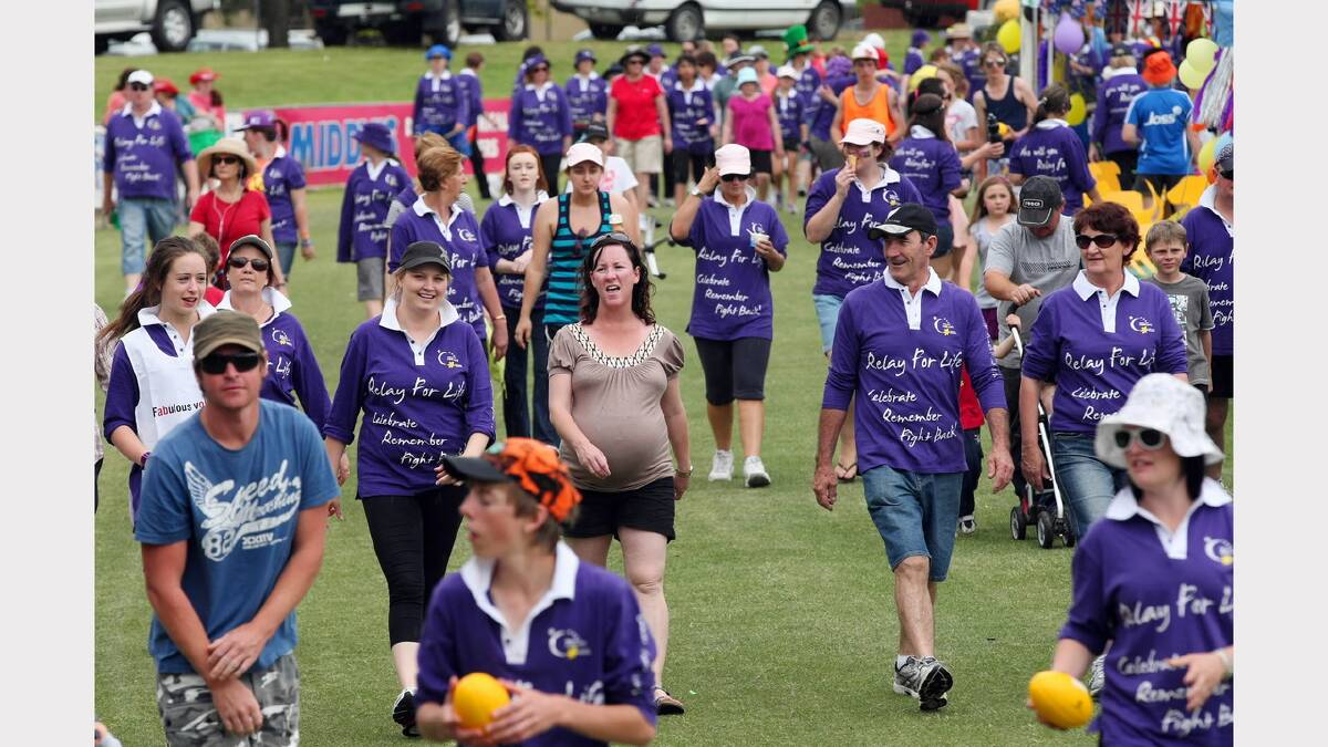 Walkers at the Relay for Life. 