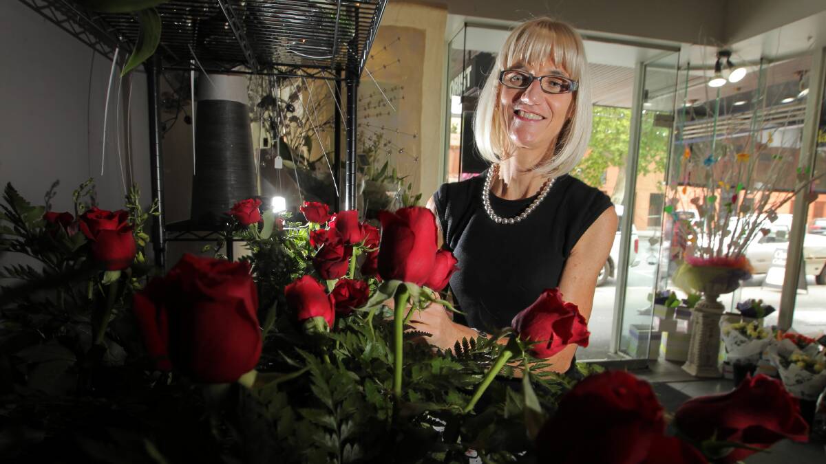 Vines Florist owner Maria Attwater has been busy for St Valentine's Day.Picture: DAVID THORPE