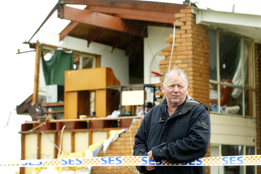 John Reale lost half of his house when 100km/h tore through the Leneva Valley in December, 2005.