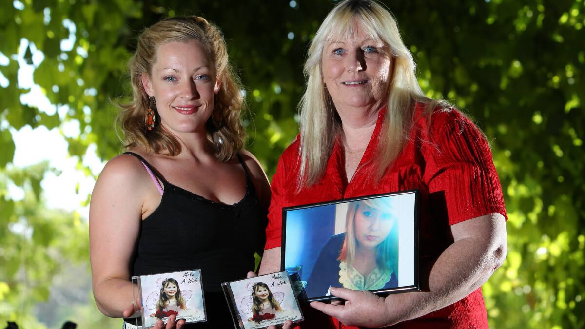 Ros Pollard and Patrice Larkin, who wrote a series of songs after her daughter Gabby died of cancer  at the age of 16 in 2009. Picture: MATTHEW SMITHWICK