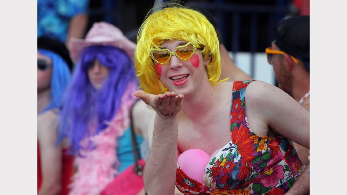 2010 - Miss Relay entrant Ben Colley, 16, blows a kiss