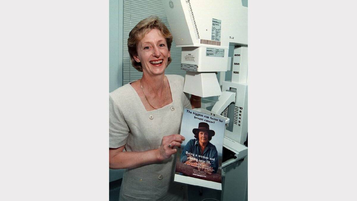 Joy lawford prommoting Breast Screening Week at the Albury Mercy Hospital. 
