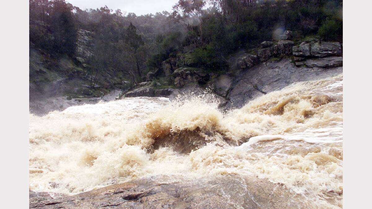 Woolshed Falls following a storm in August, 2005.