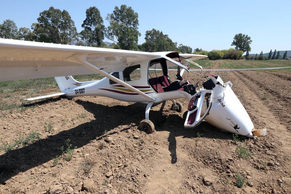 Myrtleford’s Denis Piazza was lucky to have walked away relatively unscathed after his plane crashed.