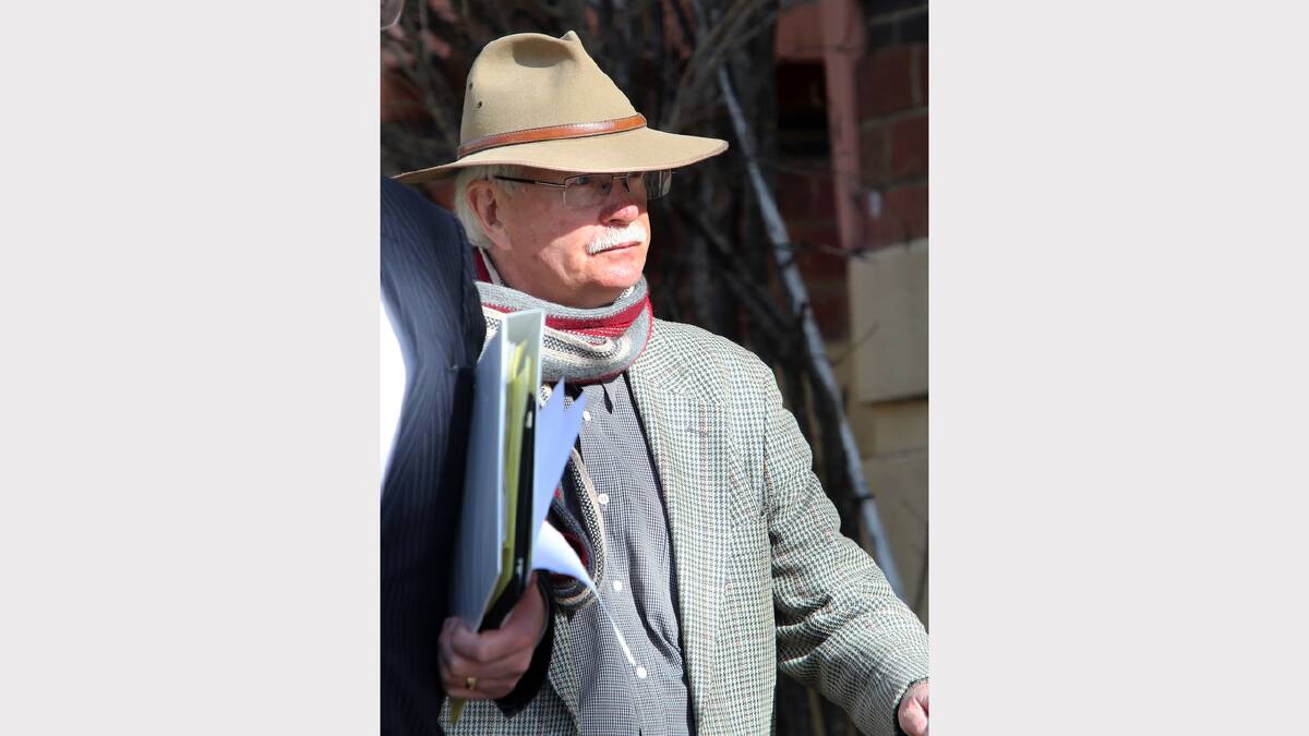 William Patterson Gibb leaves Wangaratta court yesterday after being placed on a good behaviour bond for shooting a wood duck out of season.
