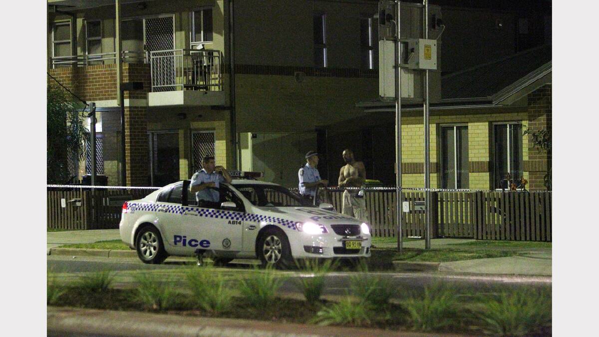 Police at the scene of the attack at Mate Street. 
