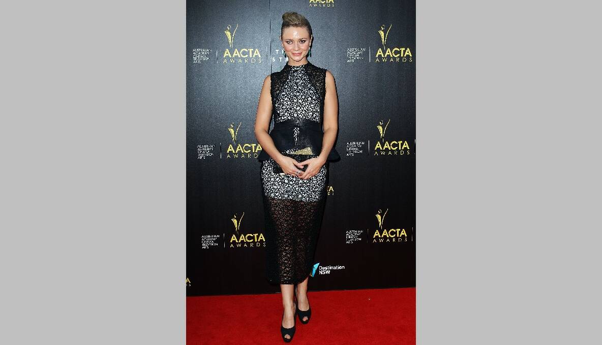 Maeve Dermody arrives at the 2nd Annual AACTA Awards. Photo by Lisa Maree Williams/Getty Images