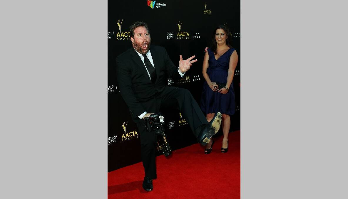 Shane Jacobsen arrives at the 2nd Annual AACTA Awards. Photo by Lisa Maree Williams/Getty Images