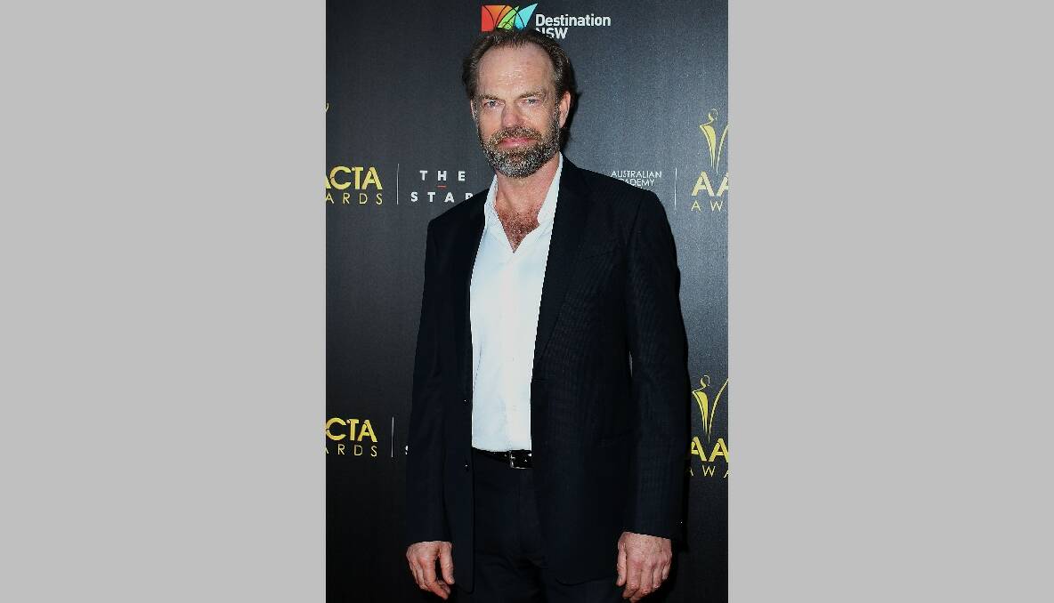 Hugo Weaving arrives at the 2nd Annual AACTA Awards. Photo by Lisa Maree Williams/Getty Images