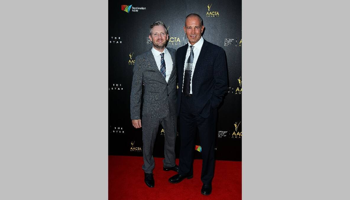 Stephen Curry and Martin Sacks arrive at the 2nd Annual AACTA Awards. Photo by Lisa Maree Williams/Getty Images