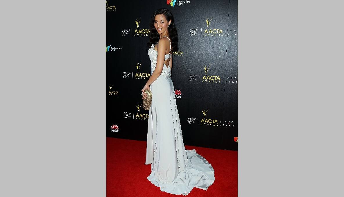 Grace Huang arrives at the 2nd Annual AACTA Awards. Photo by Lisa Maree Williams/Getty Images