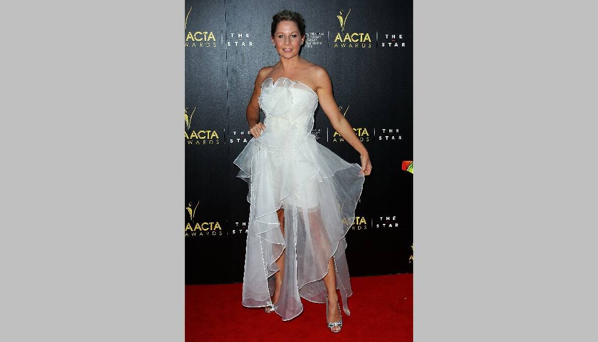 Gigi Edgley arrives at the 2nd Annual AACTA Awards. Photo by Lisa Maree Williams/Getty Images