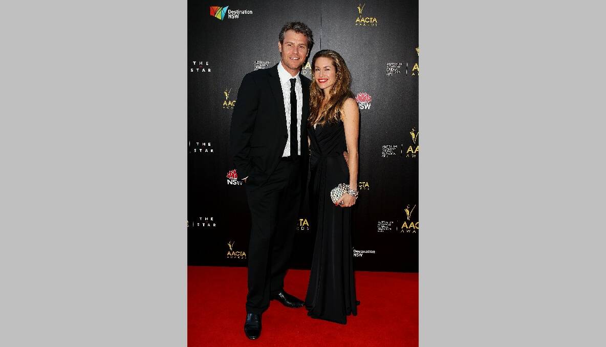 Rodger Corser and Renae Berry arrives at the 2nd Annual AACTA Awards. Photo by Lisa Maree Williams/Getty Images
