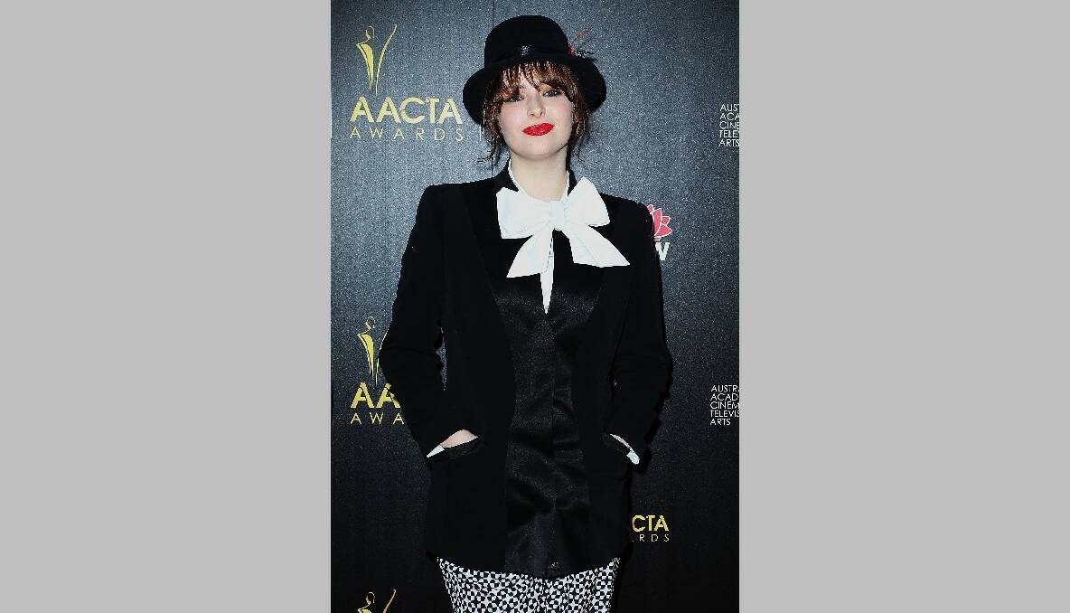 Ashleigh Cummings arrives at the 2nd Annual AACTA Awards. Photo by Lisa Maree Williams/Getty Images