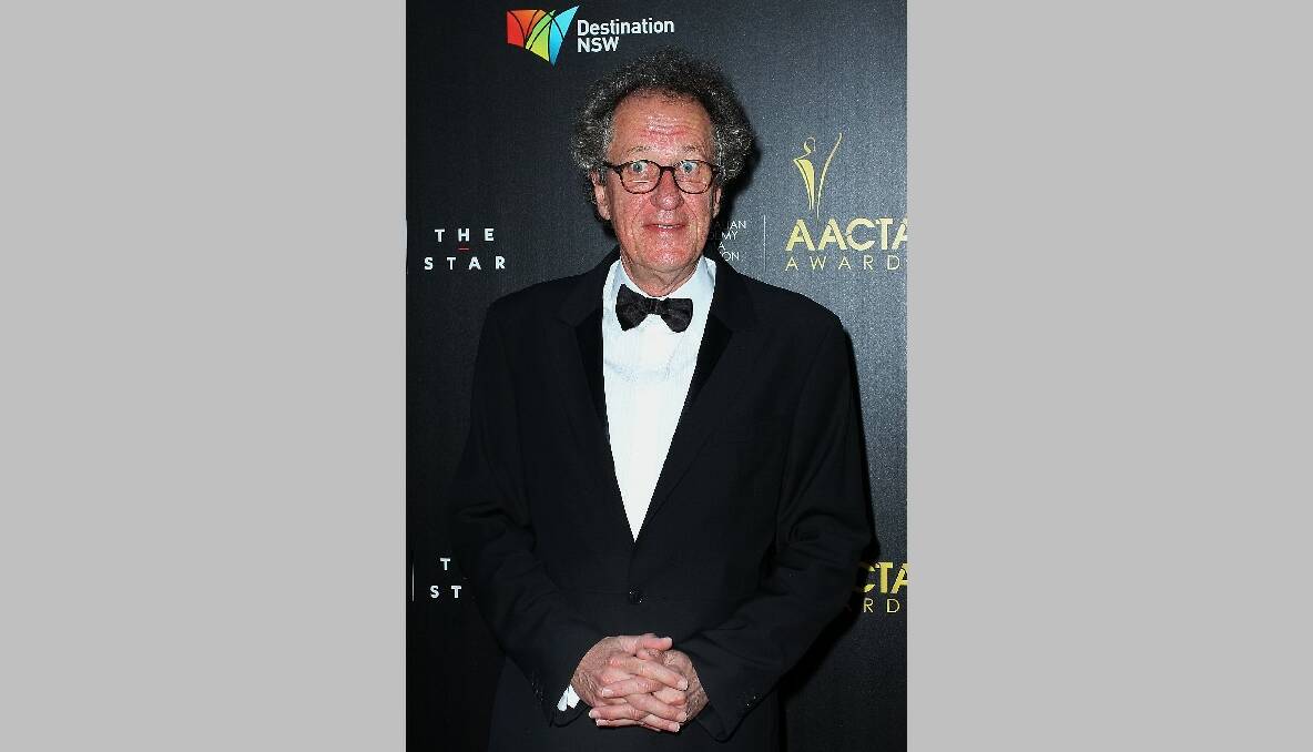 Geoffrey Rush arrives at the 2nd Annual AACTA Awards. Photo by Lisa Maree Williams/Getty Images