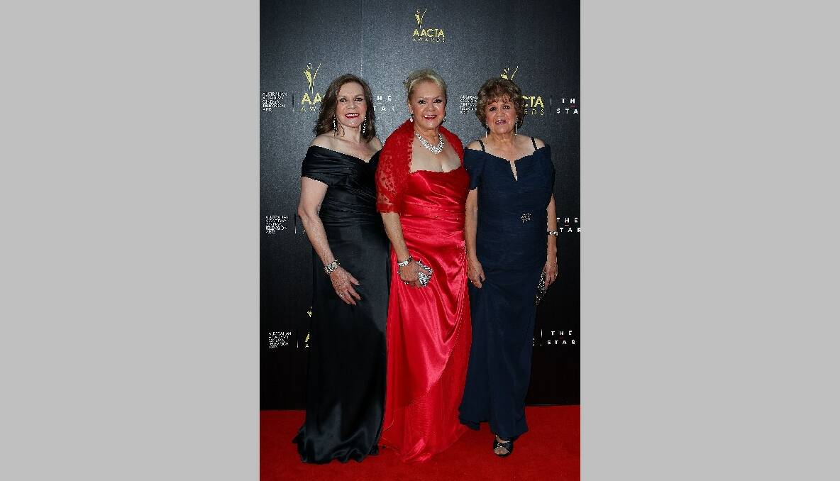 The original Sapphires, Lois Peeler, Laurel Robisnon and Beverly Briggs arrive for the 2nd Annual AACTA Awards. Photo by Lisa Maree Williams/Getty Images