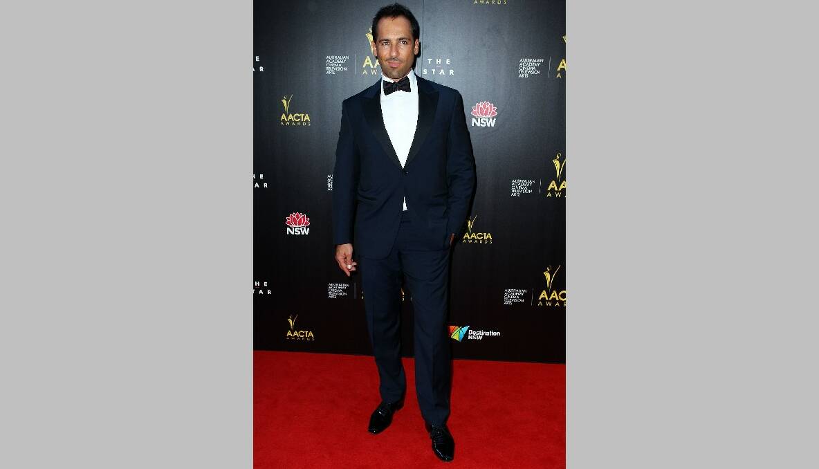 Alex Dimitriades arrives at the 2nd Annual AACTA Awards. Photo by Lisa Maree Williams/Getty Images