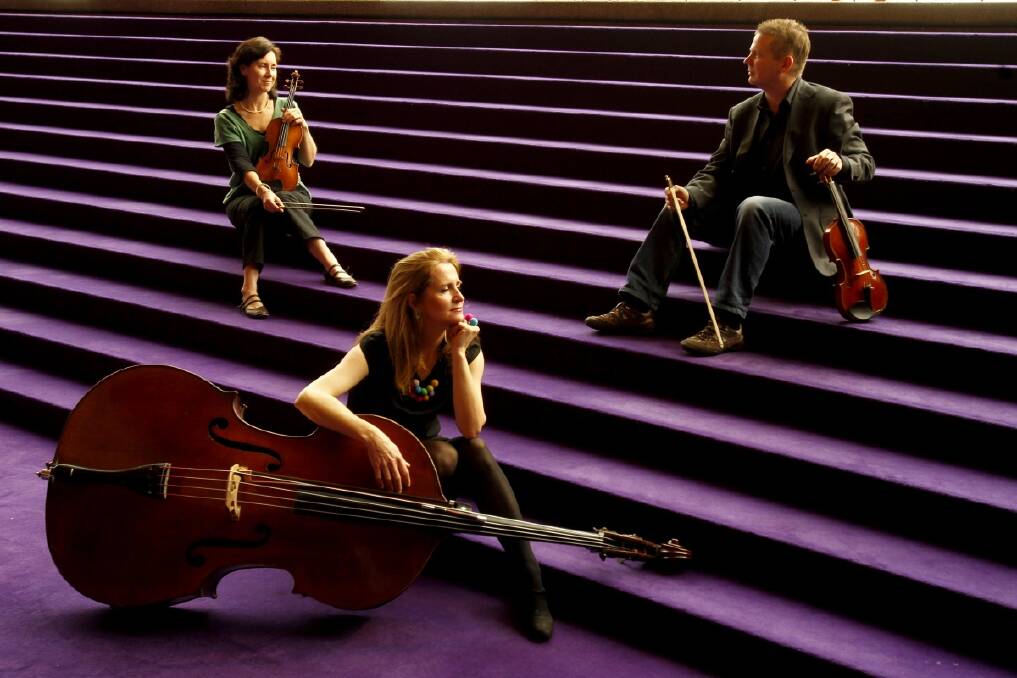 The Australian World Orchestra members Anna McMichael, Kirsty McCohan and Scott Stiles will perform at Sydney Opera House with musicians who work for the best orchestras all over the world. Photo: Steven Siewert 