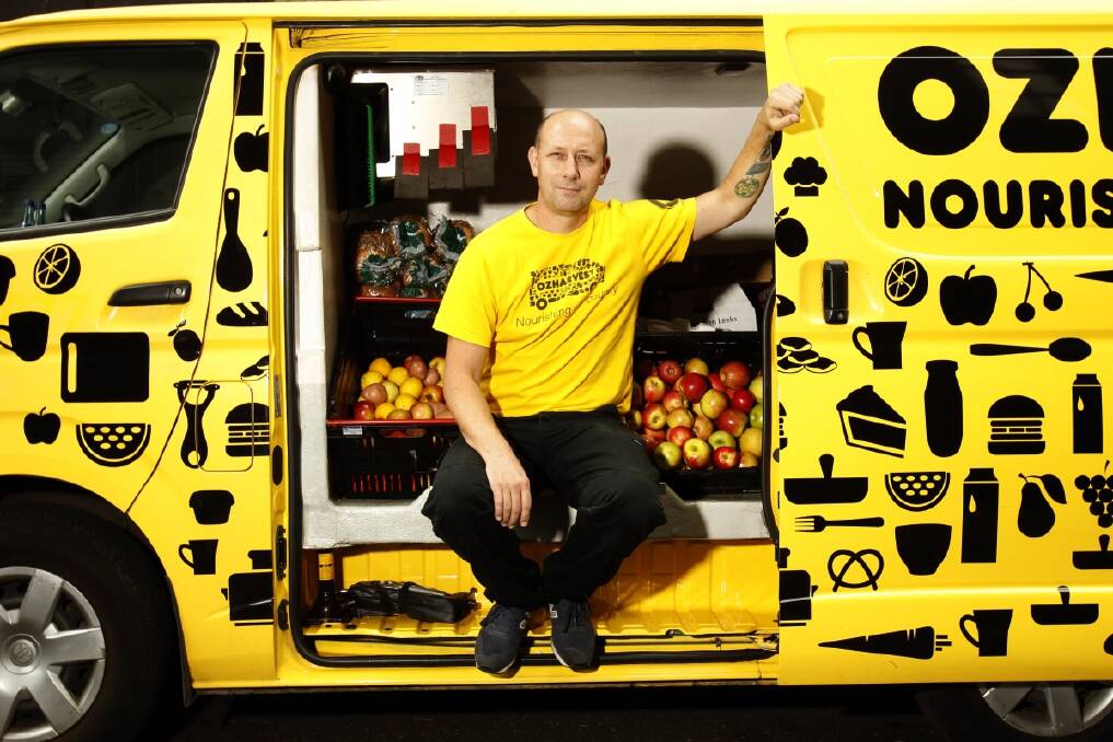 OzHarvest is about to start rolling out its latest weapon in the fight against hunger and food waste: nutrition education sustenance training. Pictured is delivery driver Bruce Graffham. Photo: Steven Siewert 