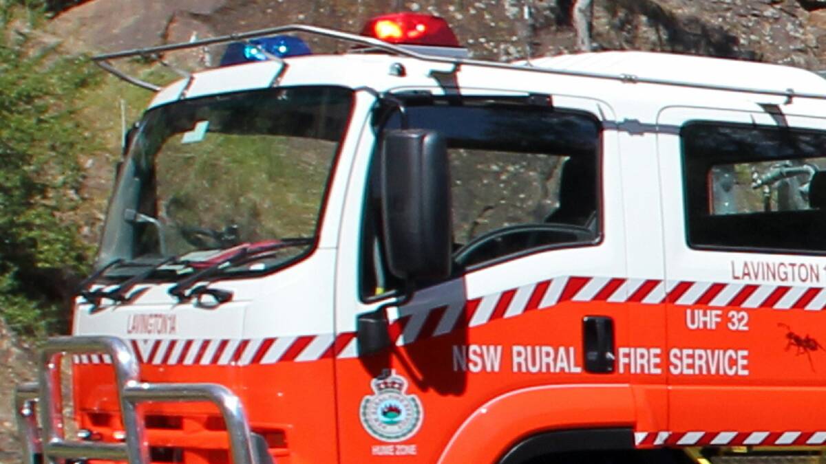 NSW Rural Fire Service firefighters are battling a blaze in Mulwala