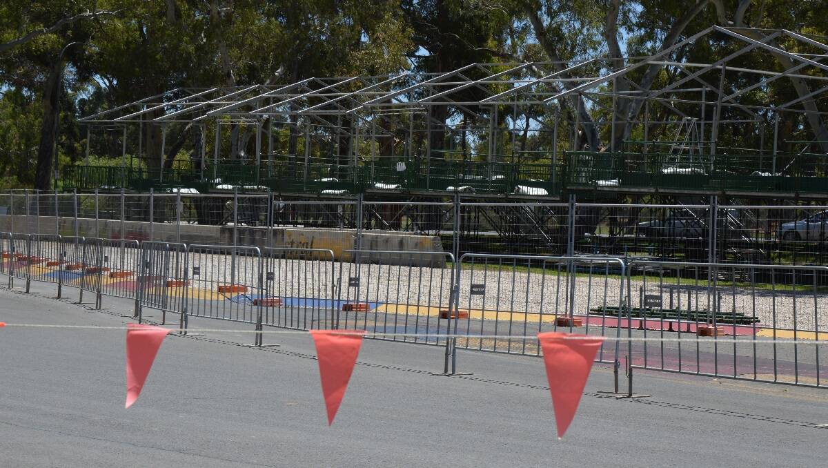 Construction is underway for South Australia's major tourism draw card Clipsal 500.