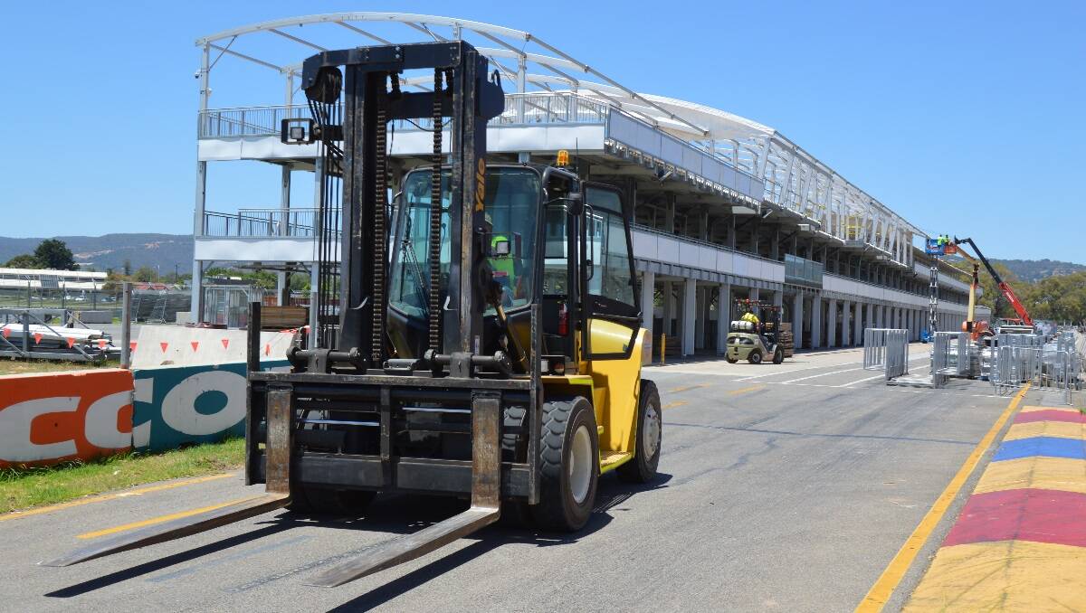 Construction is underway for South Australia's major tourism draw card Clipsal 500.