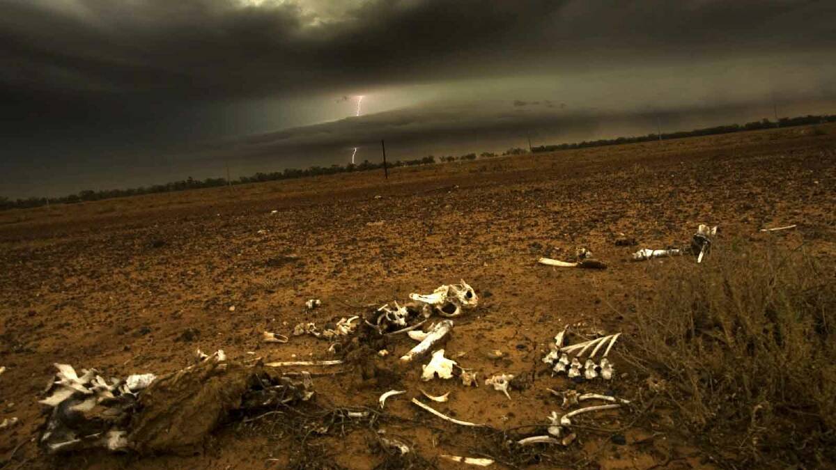 Drought-parched land near Barringun, on the NSW-Queensland border, received severe storms, dust and flash flooding in 2007. Picture: Nick Moir