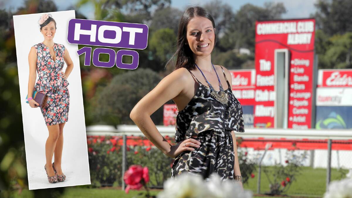 A $40 floral peplum number helped Jenna Zamperoni win The Border Mail’s Hot 100. Picture: TARA GOONAN