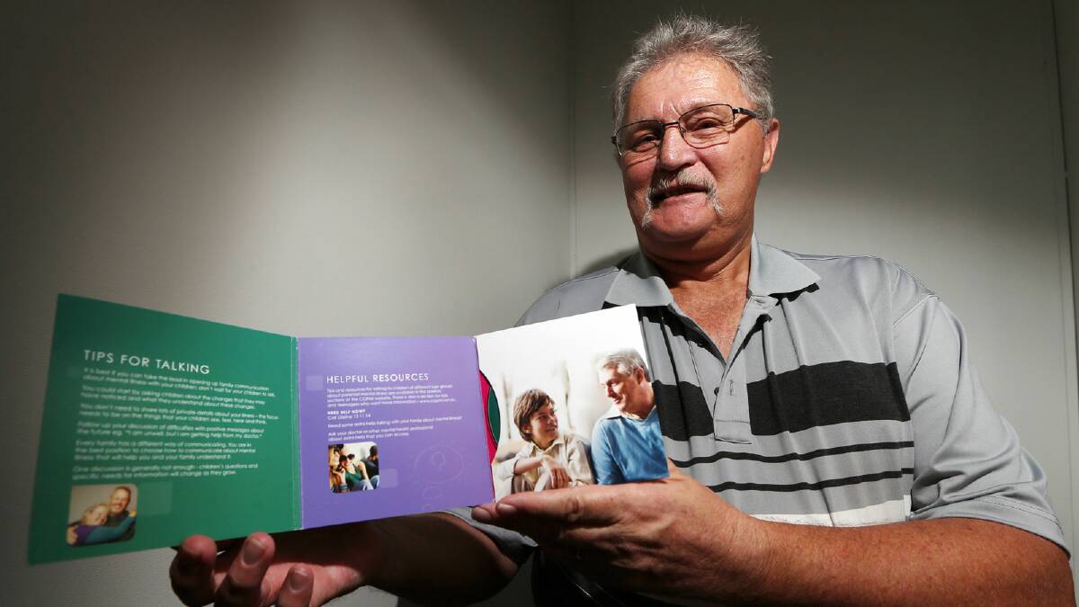 Wodonga father Fred Ford, who suffered major depression for more than 10 years, has welcomed a DVD that helps children to understand mental illness. Picture: JOHN RUSSELL