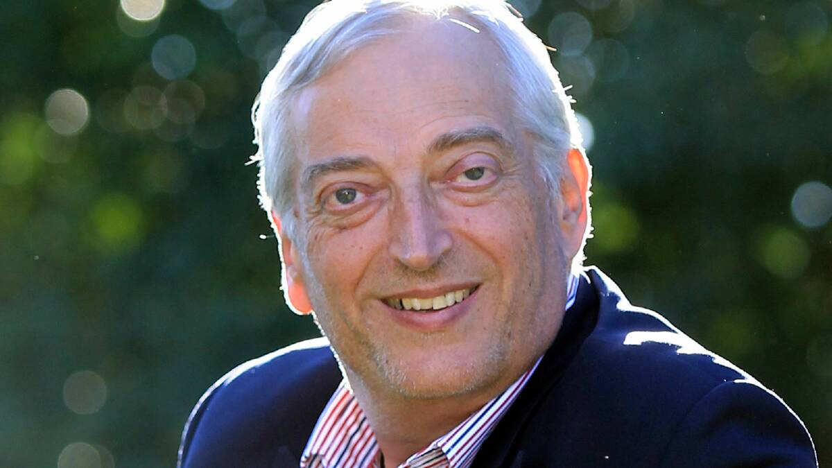 Lord Monckton relaxes in Albury before giving a presentation on global warming at the Commercial Club. Picture: PETER MERKESTEYN