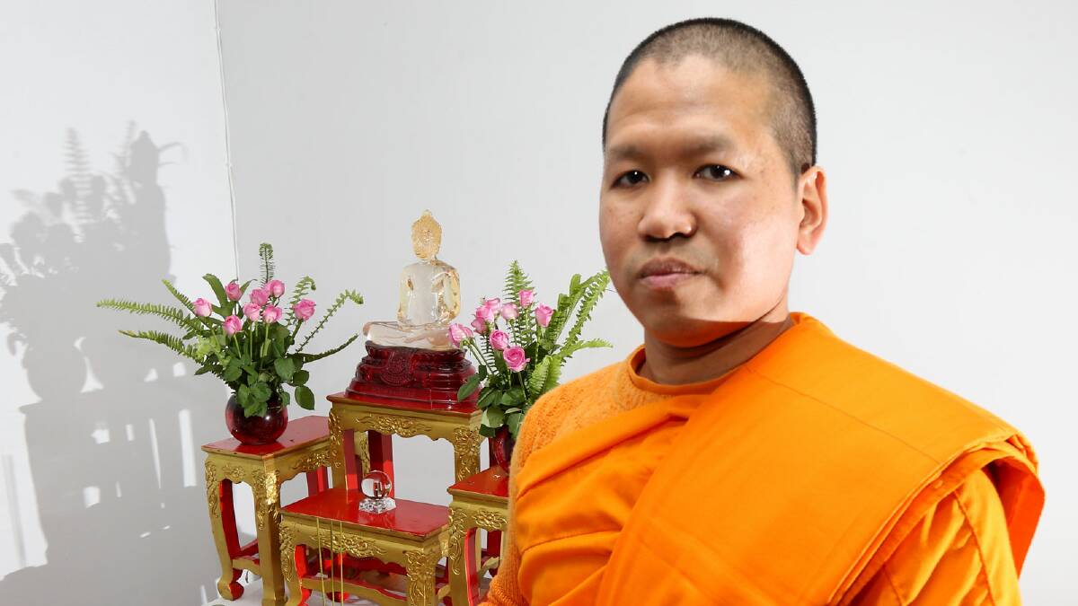  The South Albury Buddhist temple, run by Thai monk Ajahn Satit, will close its doors after its service tomorrow. Consumer Affairs Victoria will decide who should occupy it. Picture: PETER MERKESTEYN