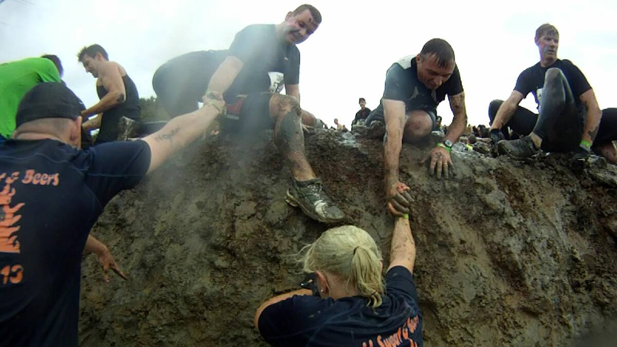 Teamwork proved vital on the Mud Mile.