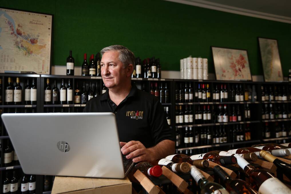 LOCKDOWN WOES: Level One Wines owners Mark Davis, pictured, and his wife Debbie said the snap lockdown of NSW meant a weekend's worth of food nearly went to waste. Picture: JAMES WILTSHIRE