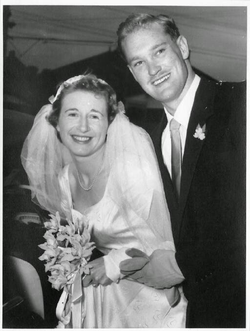 NEWLY WEDS: Doris and Max Stephens on their wedding day.