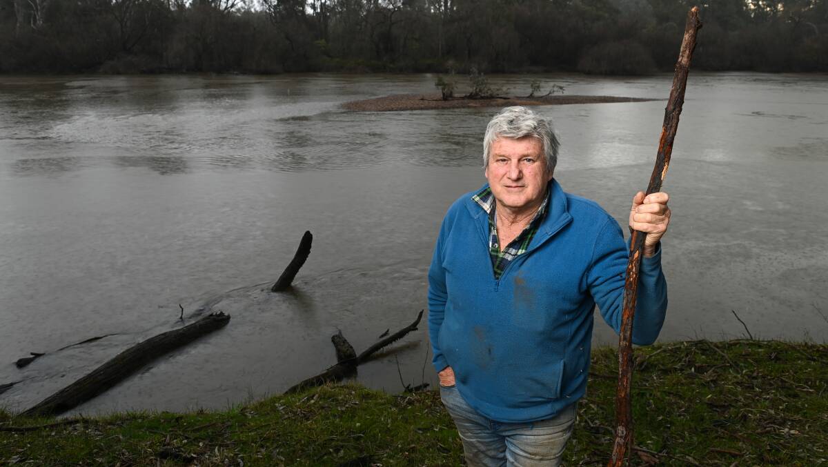 TROUBLED WATERS: Border farmer Byron Gray believes water needs to be released from the Hume Dam soon to avoid a flood in the near future. Picture: MARK JESSER