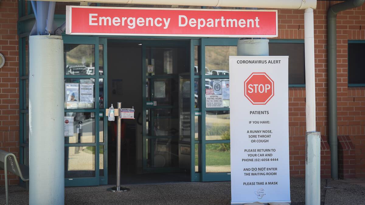 COVID-!9:Albury Hospital Emergency Department and it's COVID signage. Picture: MARK JESSER